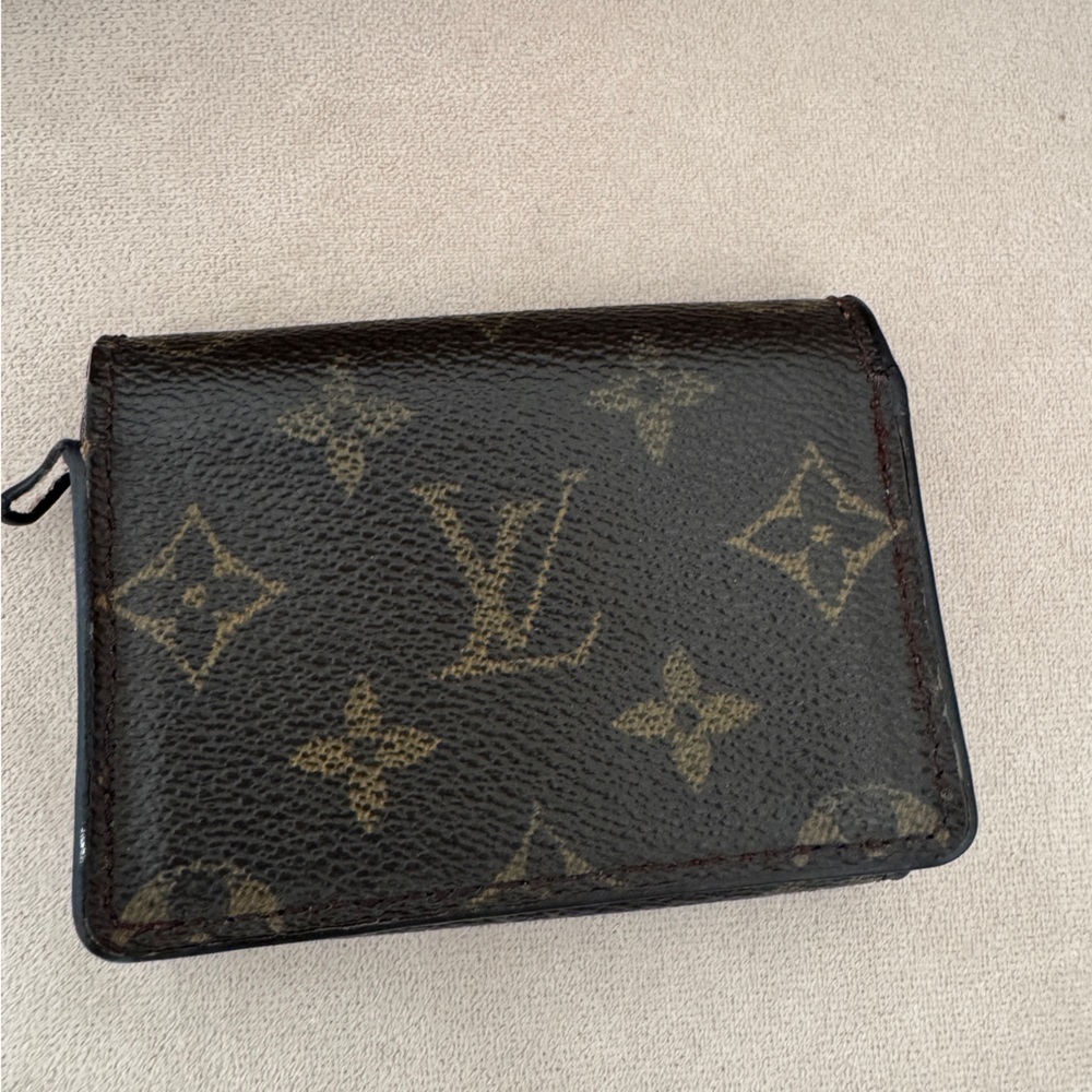 Louis Vuitton Black and Brown Monogram Card Holder